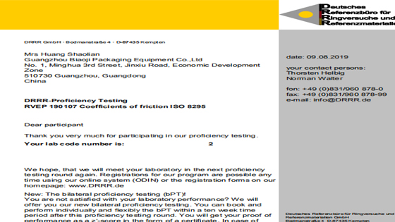 plastic film testing 