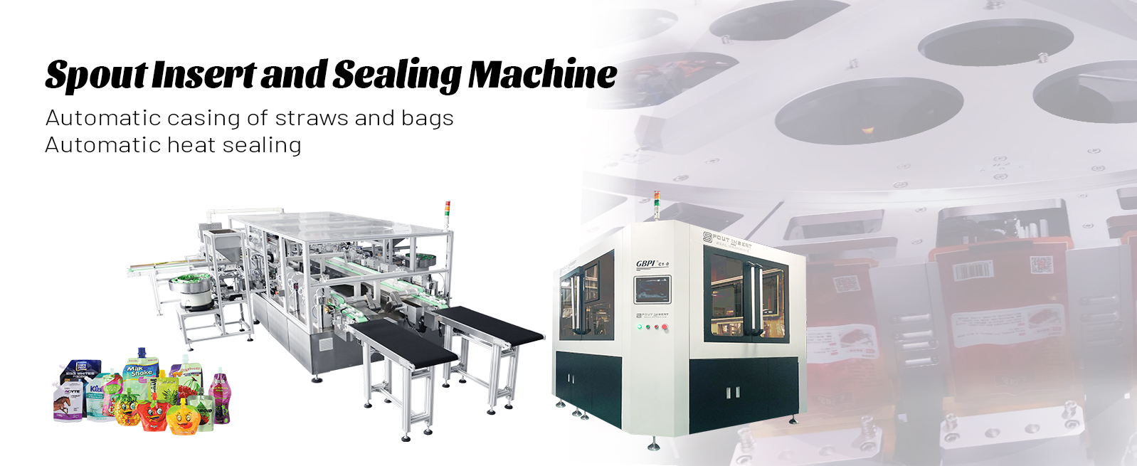Spout Insert and Sealing Machine