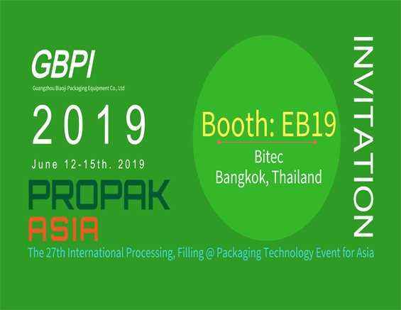 GBPI waiting to meet you at 27th ProPak Asia Bangkok Thailand